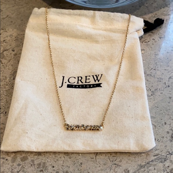 J. Crew Glittering Bar Layering Necklace. - Picture 2 of 10